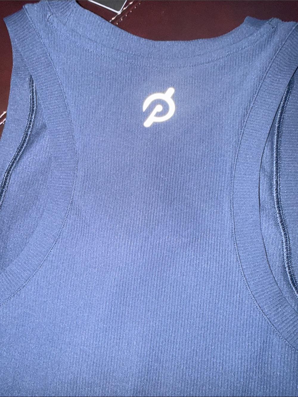 Peloton Deep Blue Ribbed Racerback Tank - Picture 5 of 9